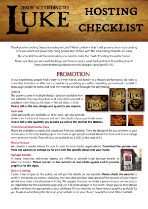 Luke Hosting Checklist - Front