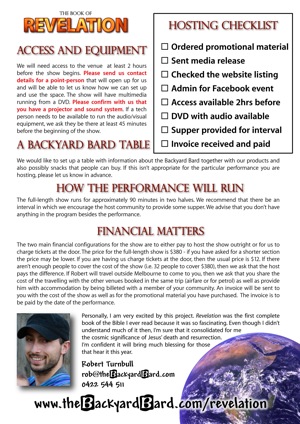 Revelation Checklist Letter - Back